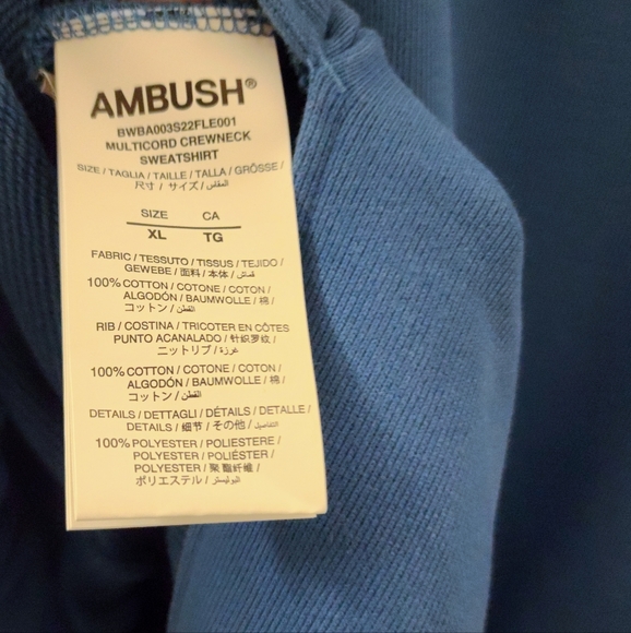 AMBUSH Oversized Printed Cotton Multi-Cord Sweatshirt - Picture 12 of 12